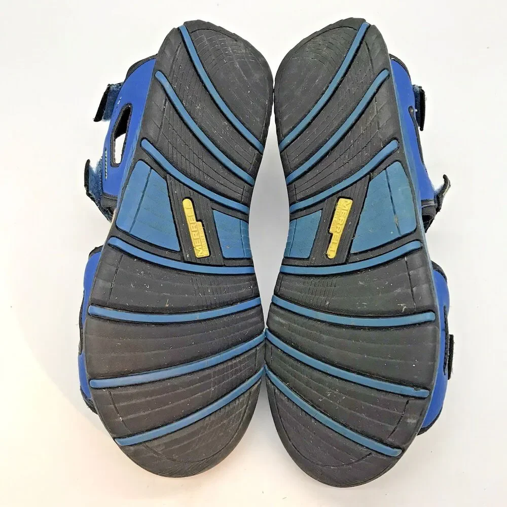 Merrell Hydro Blaze Hook & Loop Sandals Boy's 5M Women's 5.5 Blue Water Shoes